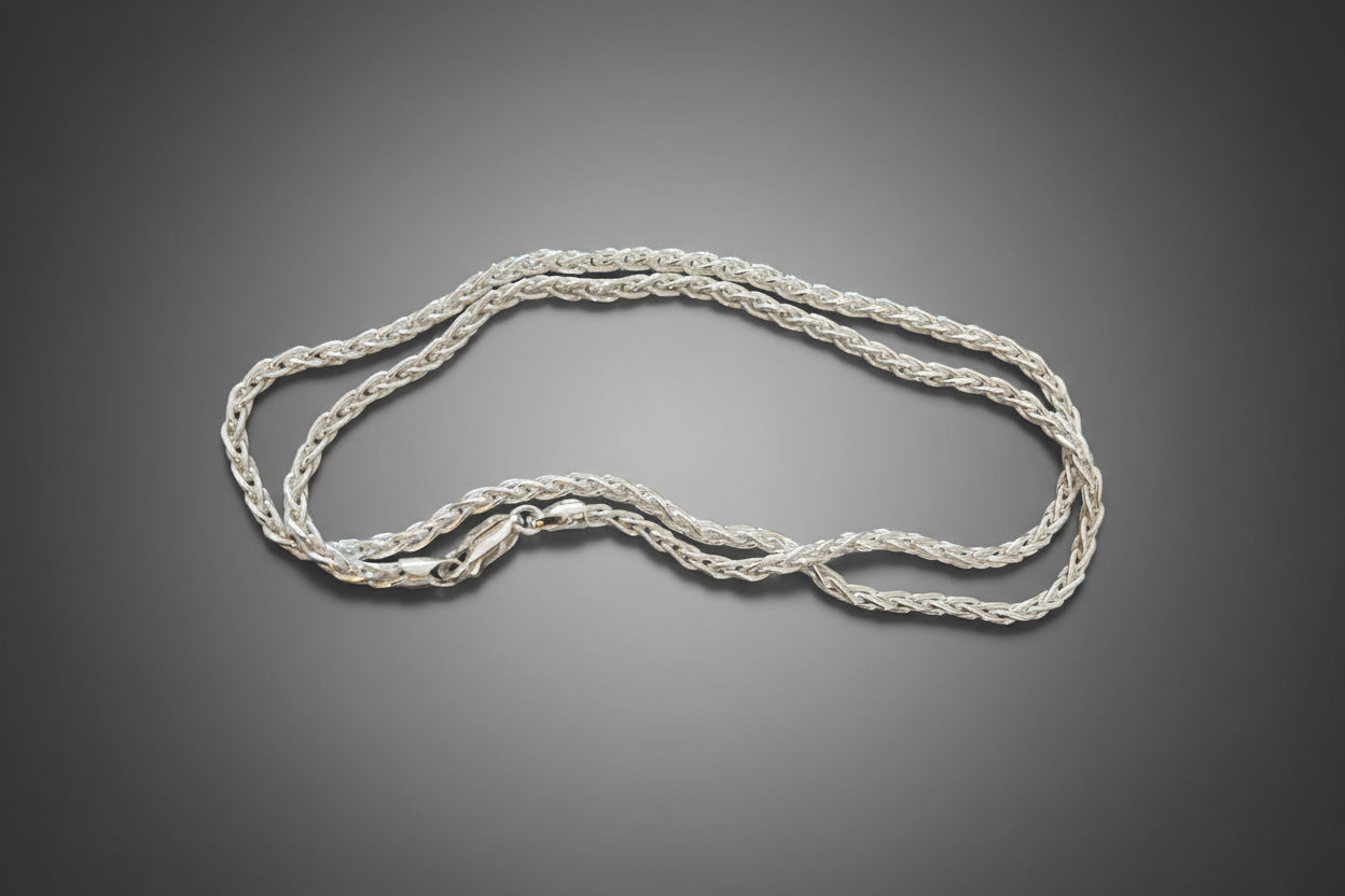 20 inch 3mm Sterling Silver Wheat chain